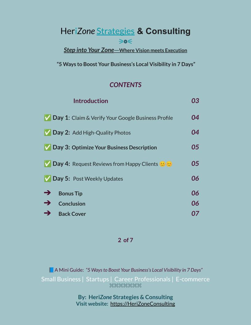 GUIDE: Business increase growth - BOOST Visibility Fast in 7 Days