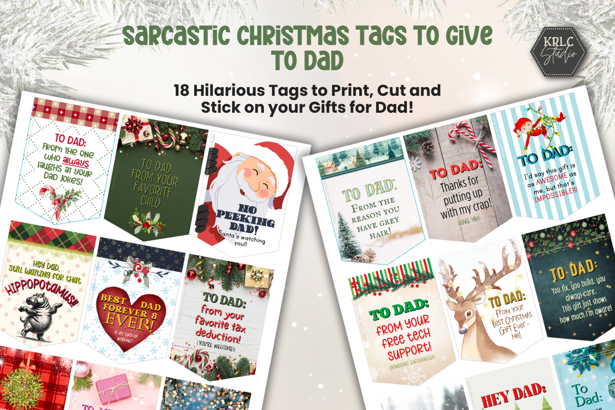 Christmas Printables BUNDLE for Dad - KRLC Studio
