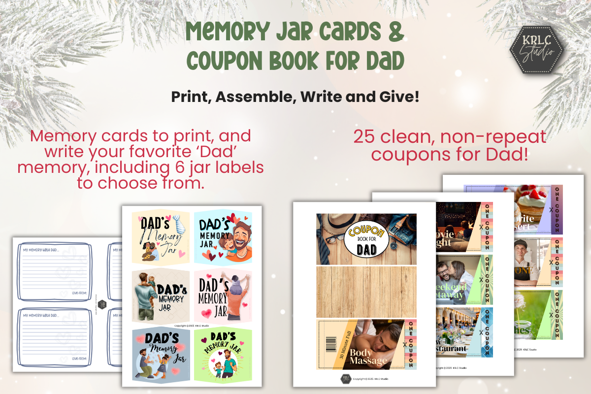 Christmas Printables BUNDLE for Dad - KRLC Studio