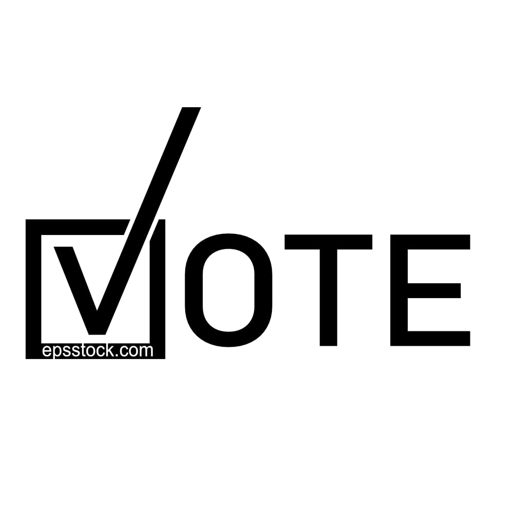 vote, lettering