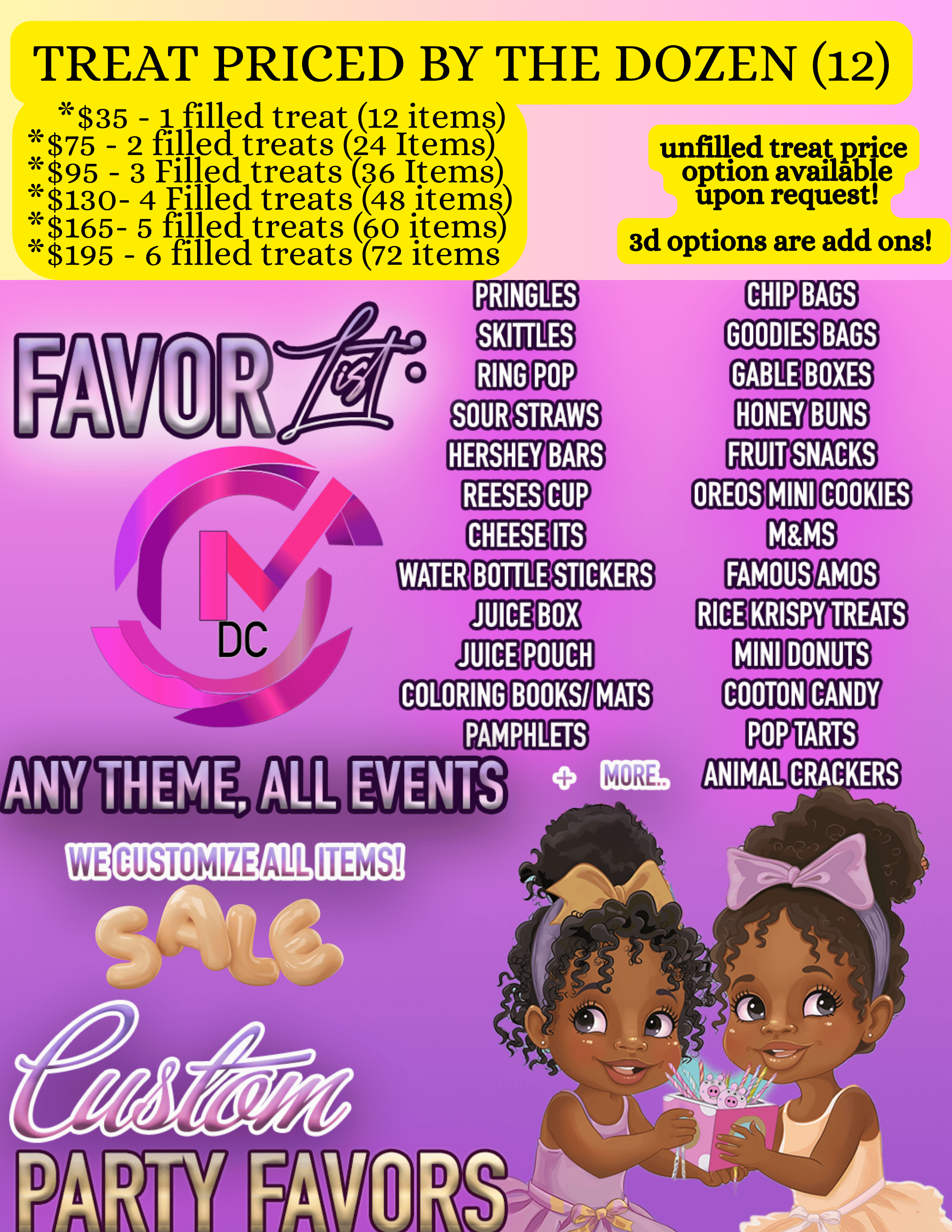 PARTY FAVORS ORDER LINK - Payhip