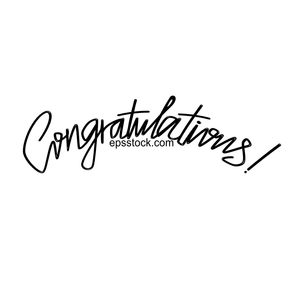 Congratulations!, lettering