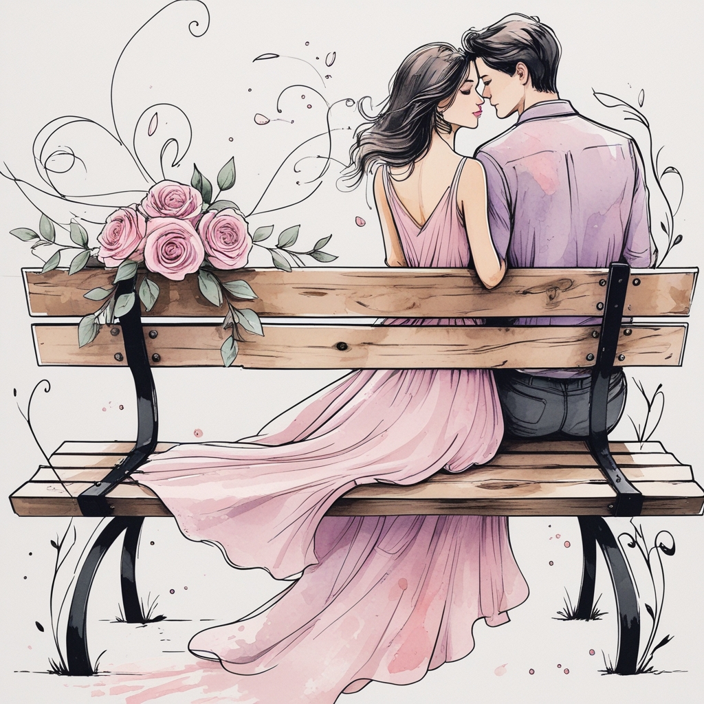 A couple sitting on a bench - Payhip
