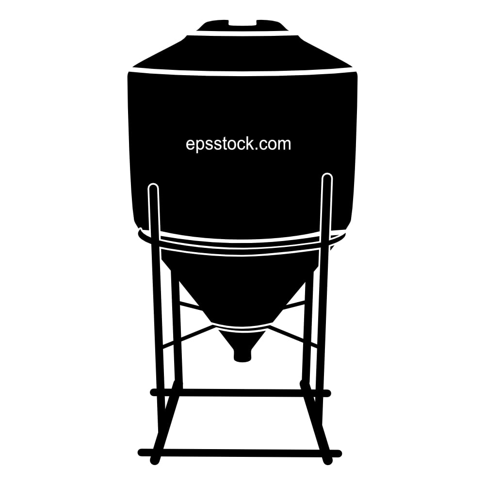 Drain Cone Bottom Inductor Tank with Stand