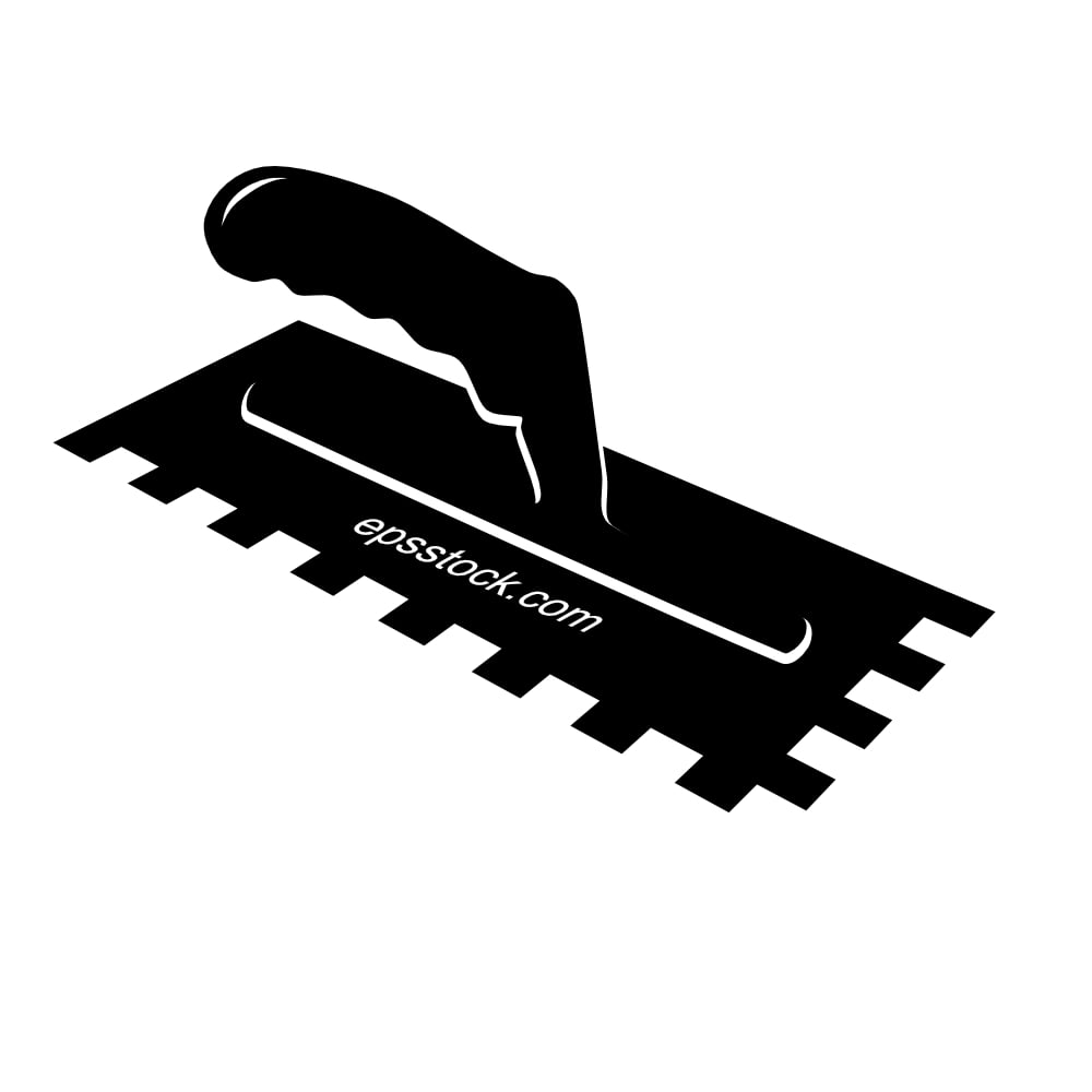 Tile Trowel with Square Notches