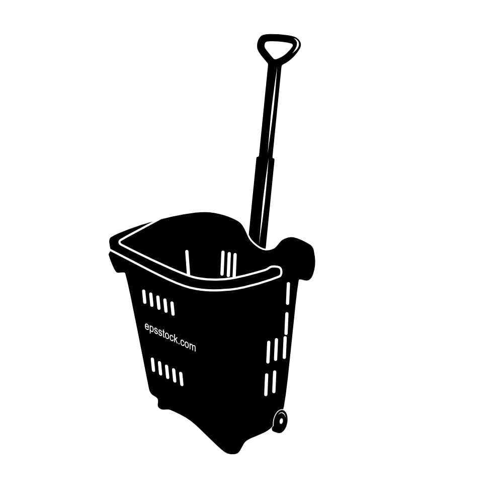 shopping Basket with wheels and handle