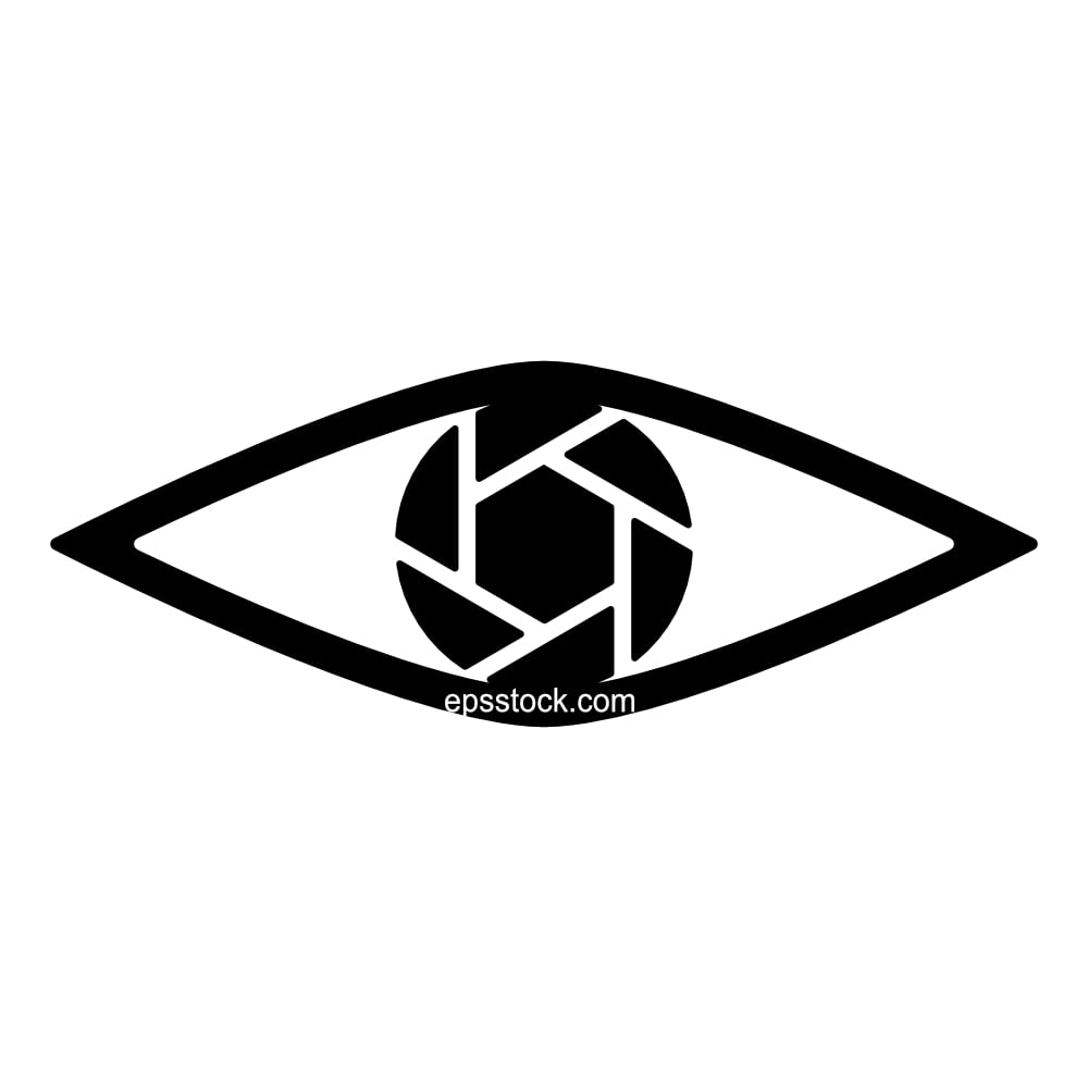 Shutter aperture camera in eye