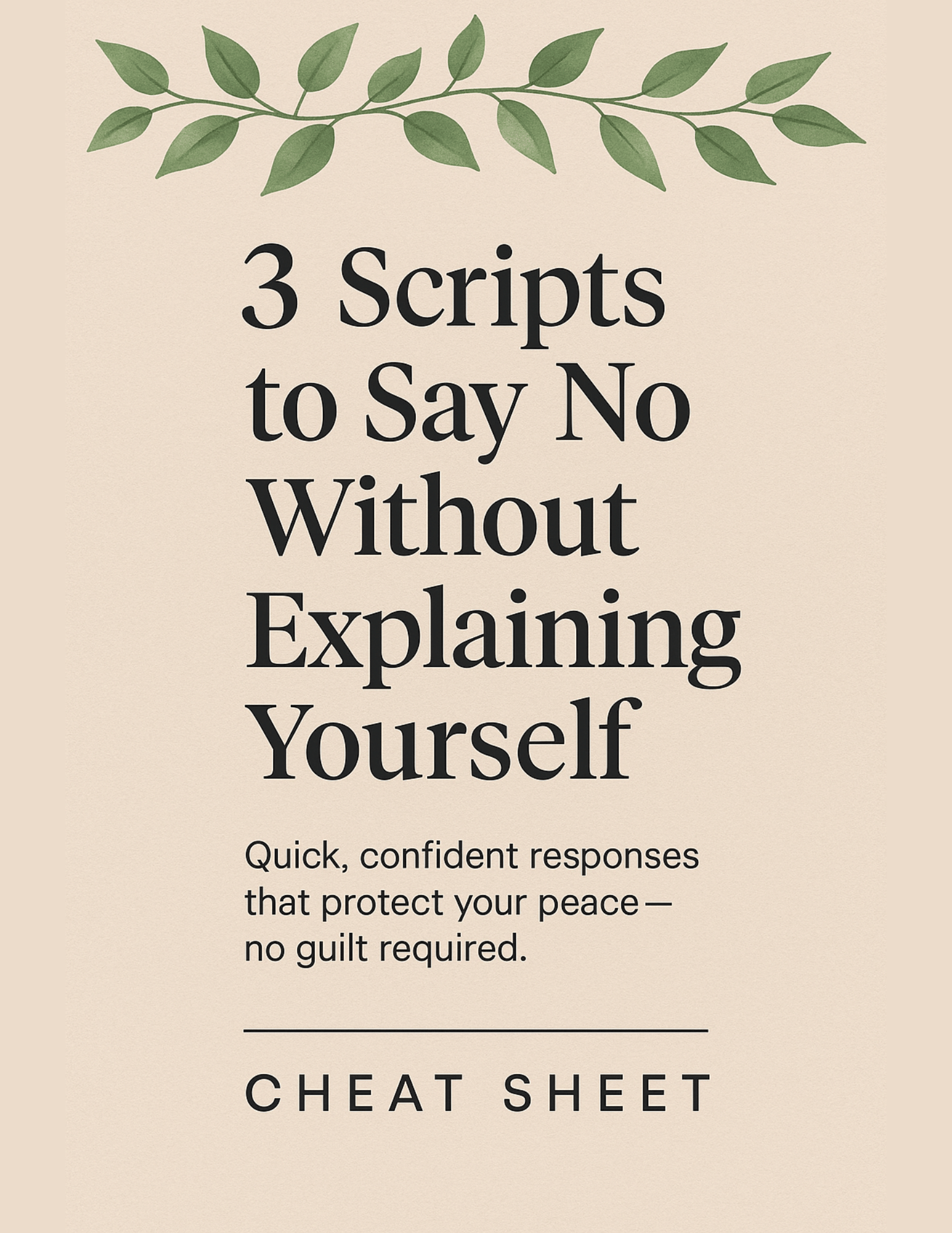 Yourself Script 3 Scripts to Say No Without Explaining Yourself - Payhip