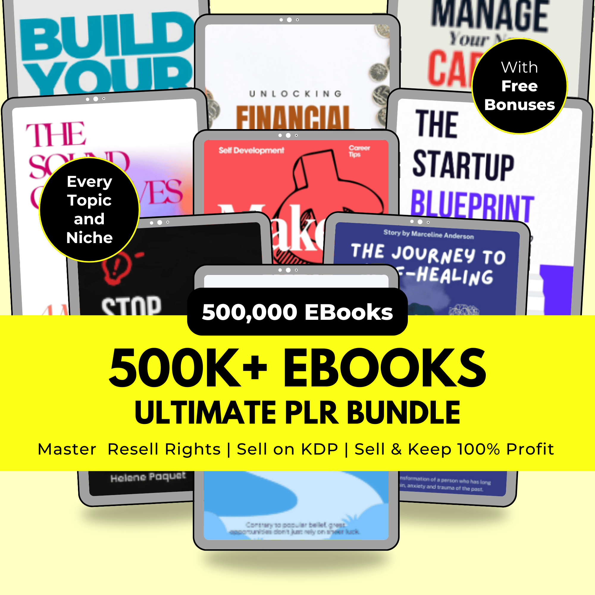 500,000 eBooks Mega PLR Bundle: Ready-to-Use eBooks (Digital Download ...