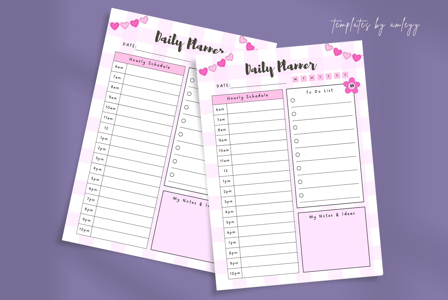 Cute Aesthetic Daily Planner Template - Payhip