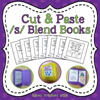 Cut & paste mini books: s, r, & l blends - Speech therapy / articulation BUNDLE