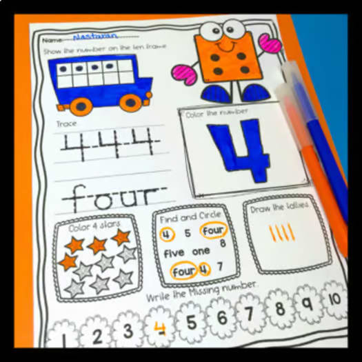 Numbers 1-10 Worksheets Write Trace Numbers To 10 Recognition Free Worksheet