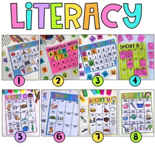 Kindergarten Literacy and Math Centers - THE MEGA BUNDLE