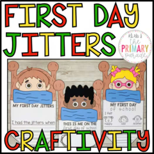 First Day Jitters Craft | Back to school craft | Back to school activities