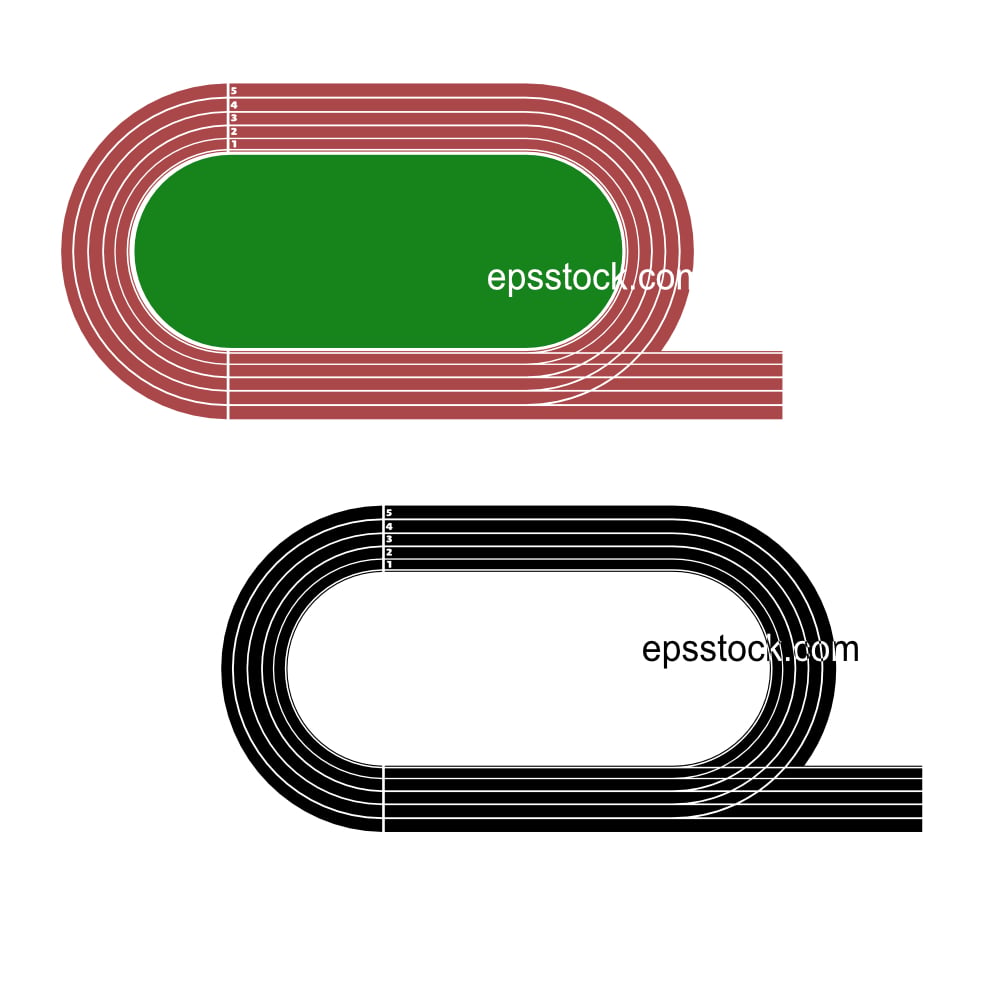 Racetrack athletics arena