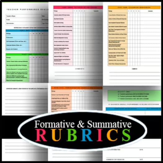Teacher Evaluation Rubric Principals Administrators GOOGLE SLIDE LINKS