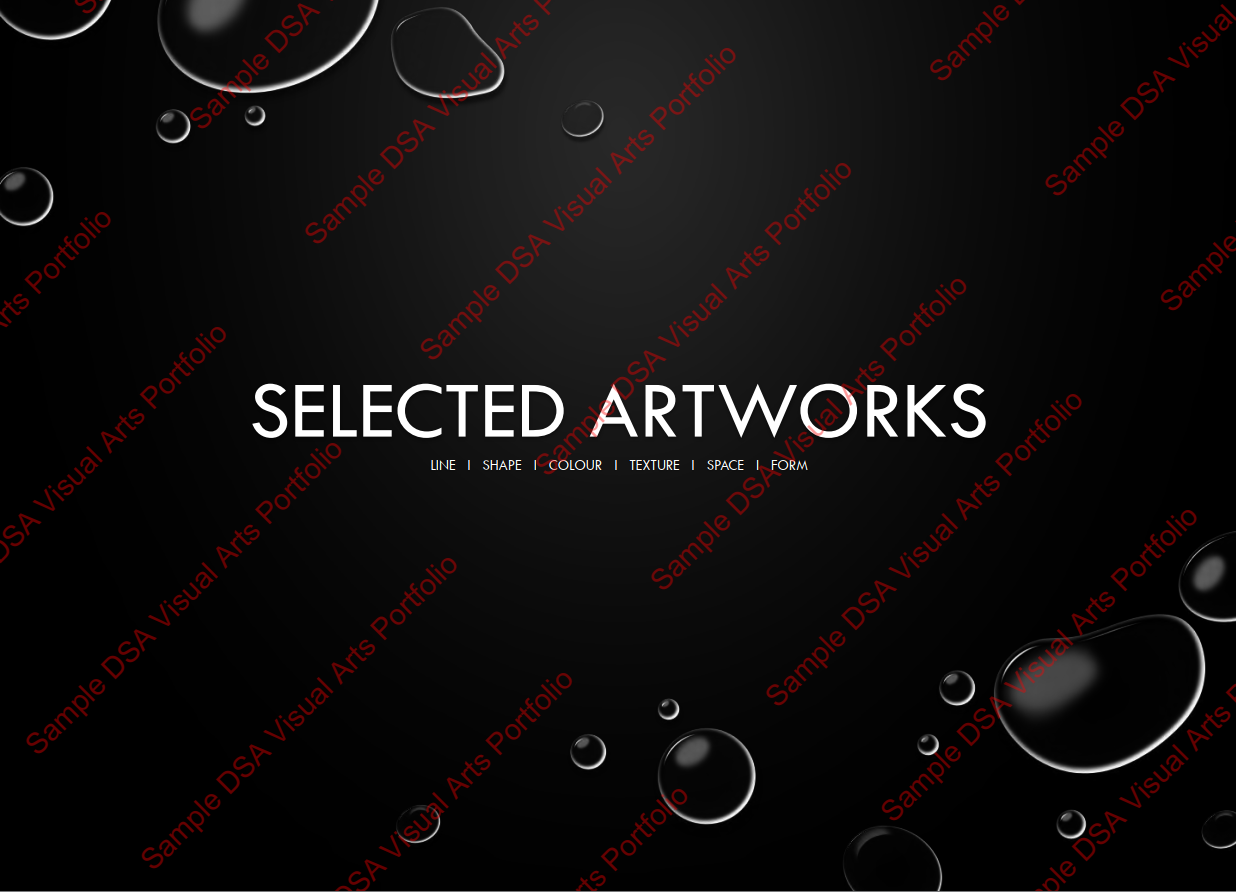 Sample Portfolio for DSA Visual Arts - Art Category