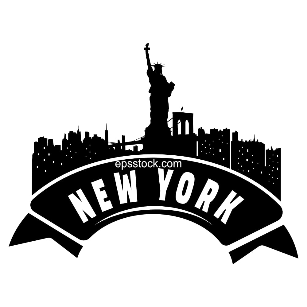 New York skyline emblem