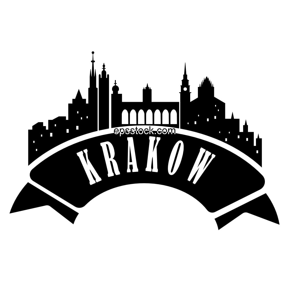 Krakow city skyline