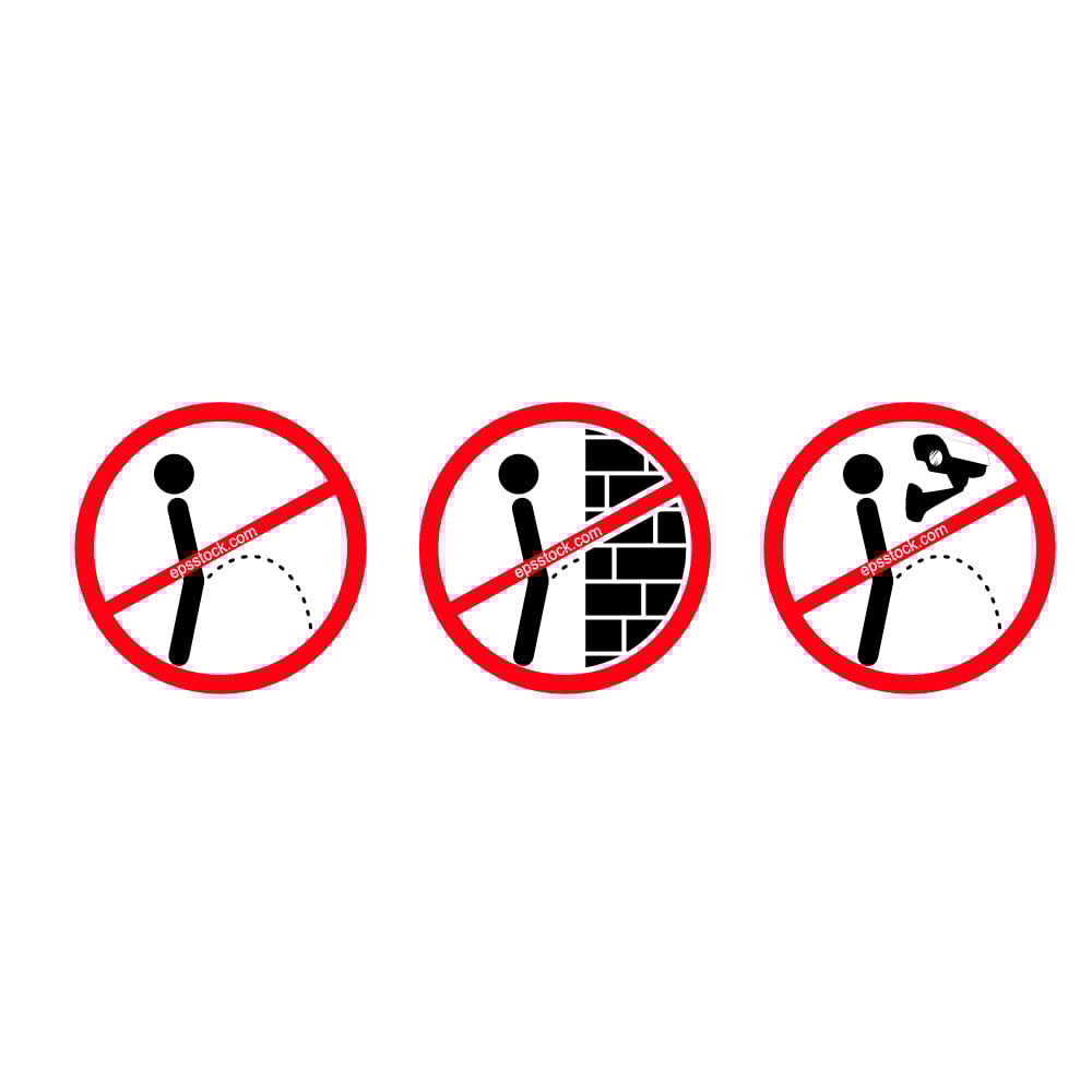 No Urinating Sign