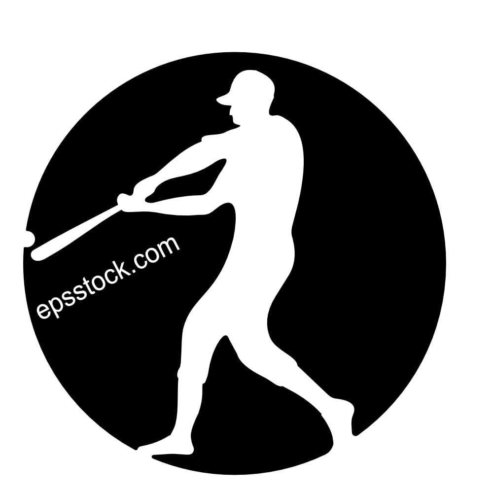 Baseball Player Logo