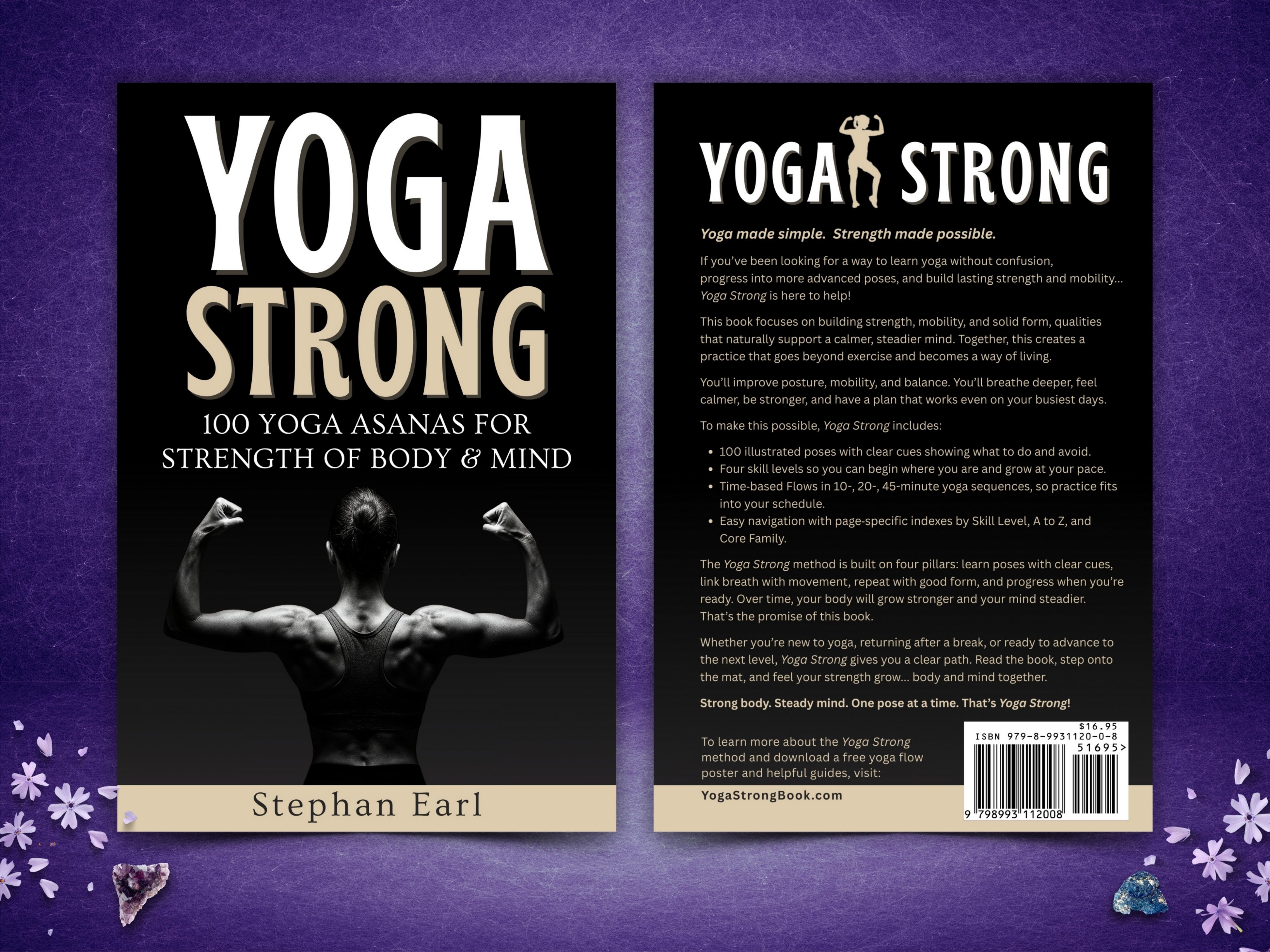 Yoga Strong Print Book - Front a nd Rear Cover.