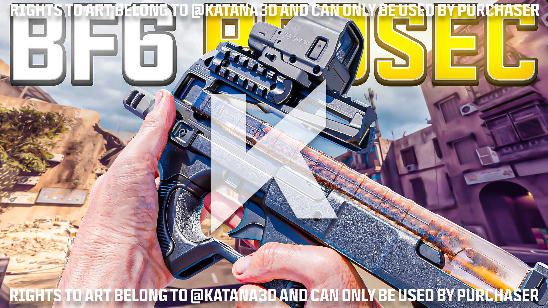 BF6 Battlefield Thumbnail - Black USG-90 (3 Versions) - Payhip