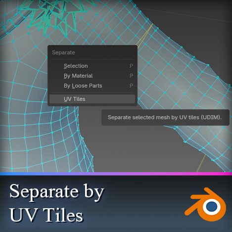 Separate By UV Tiles - Blender Addon