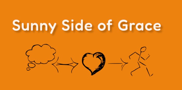 blog logo in apricot background