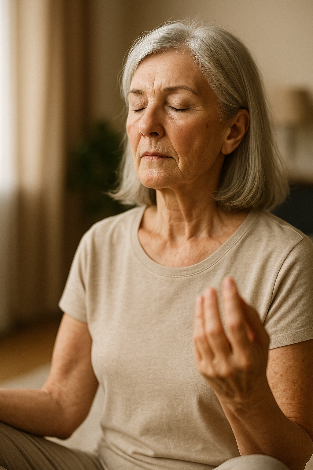 dechová cvičení  zdravé stárnutí  relaxace  meditace  stres po 60  duševní pohoda  přirozené zdraví  senior wellness  mindfulness  dýchání pro klid
