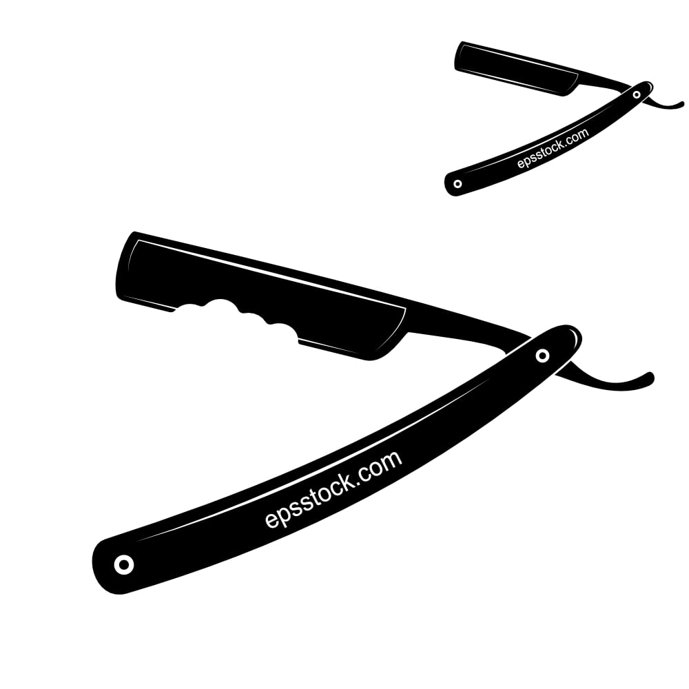 Straight razor emblem