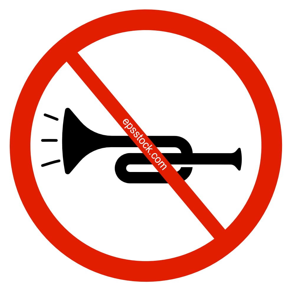 No Road Horn Sign