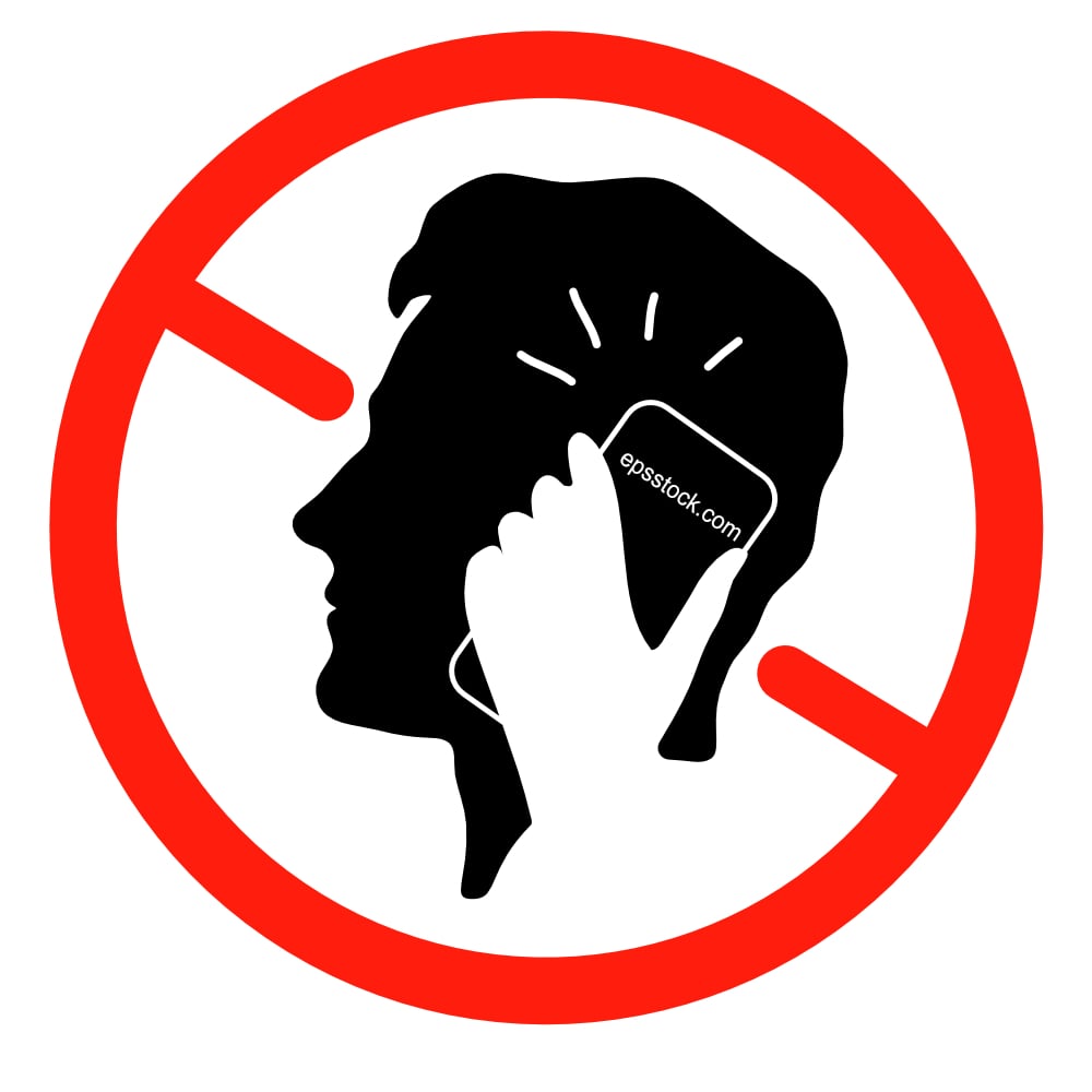 No phone talking sign