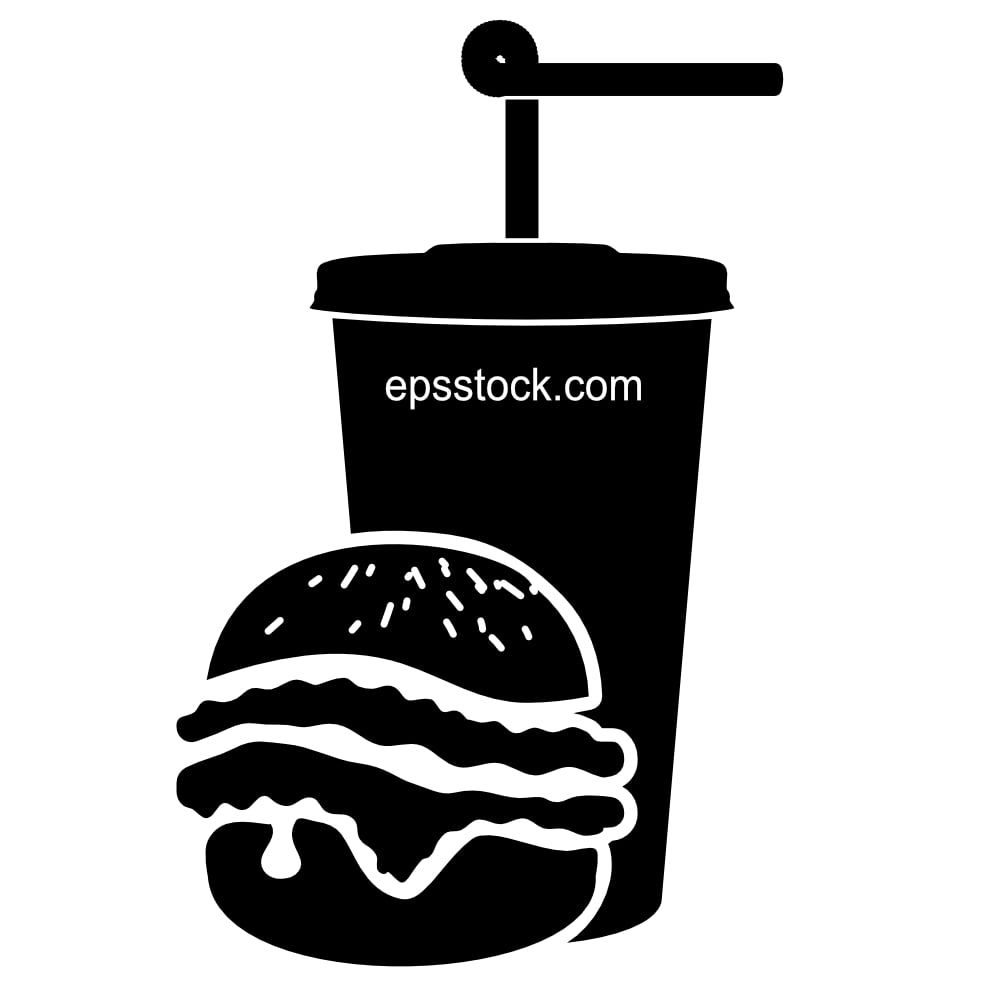 hamburger and soda