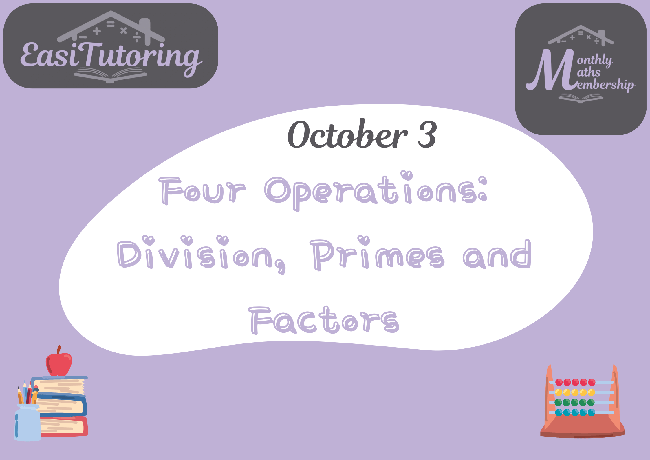 Four Operations: Division, Primes and Factors - Payhip