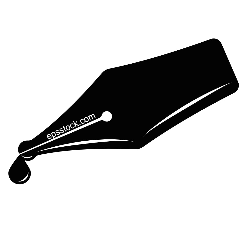 Feather with ink drop