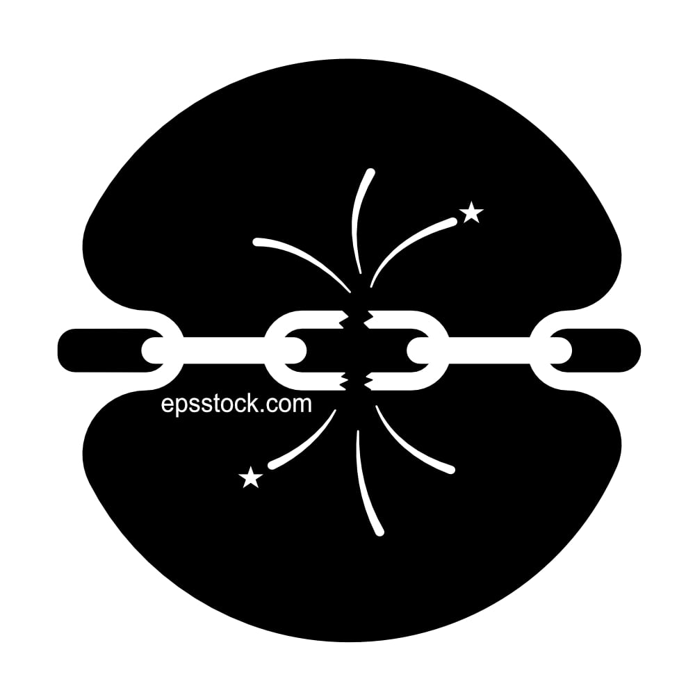 Broken chain logo