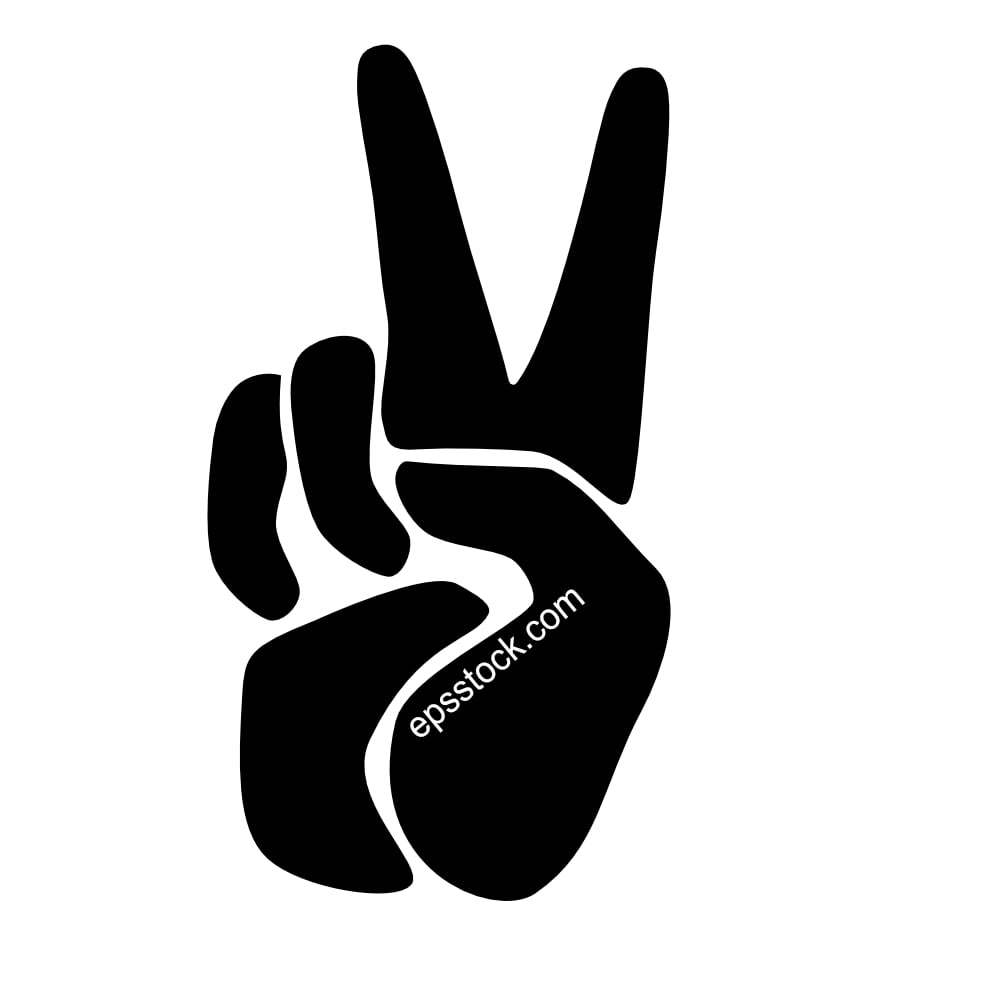 peace hand , V salute