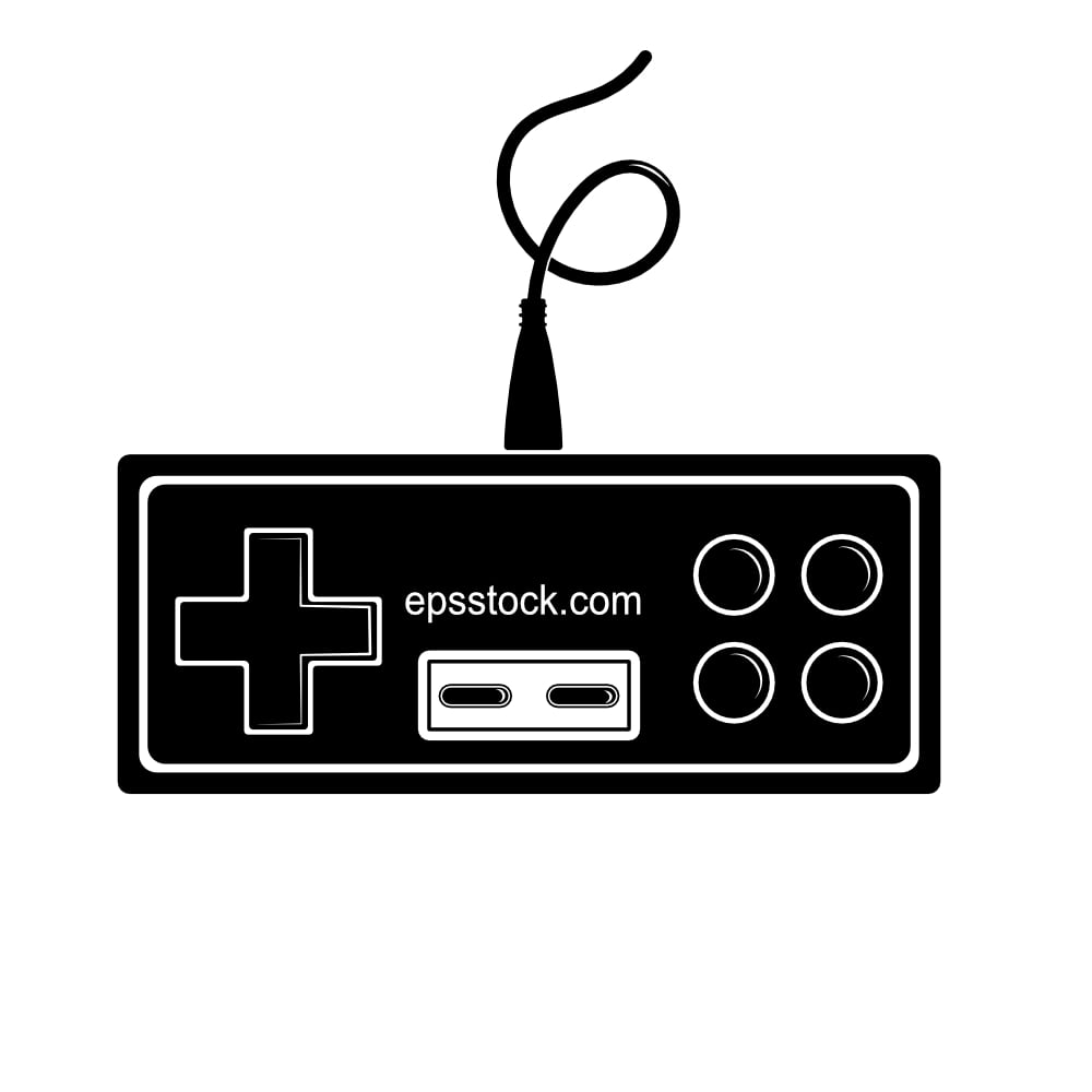 Retro square game controller