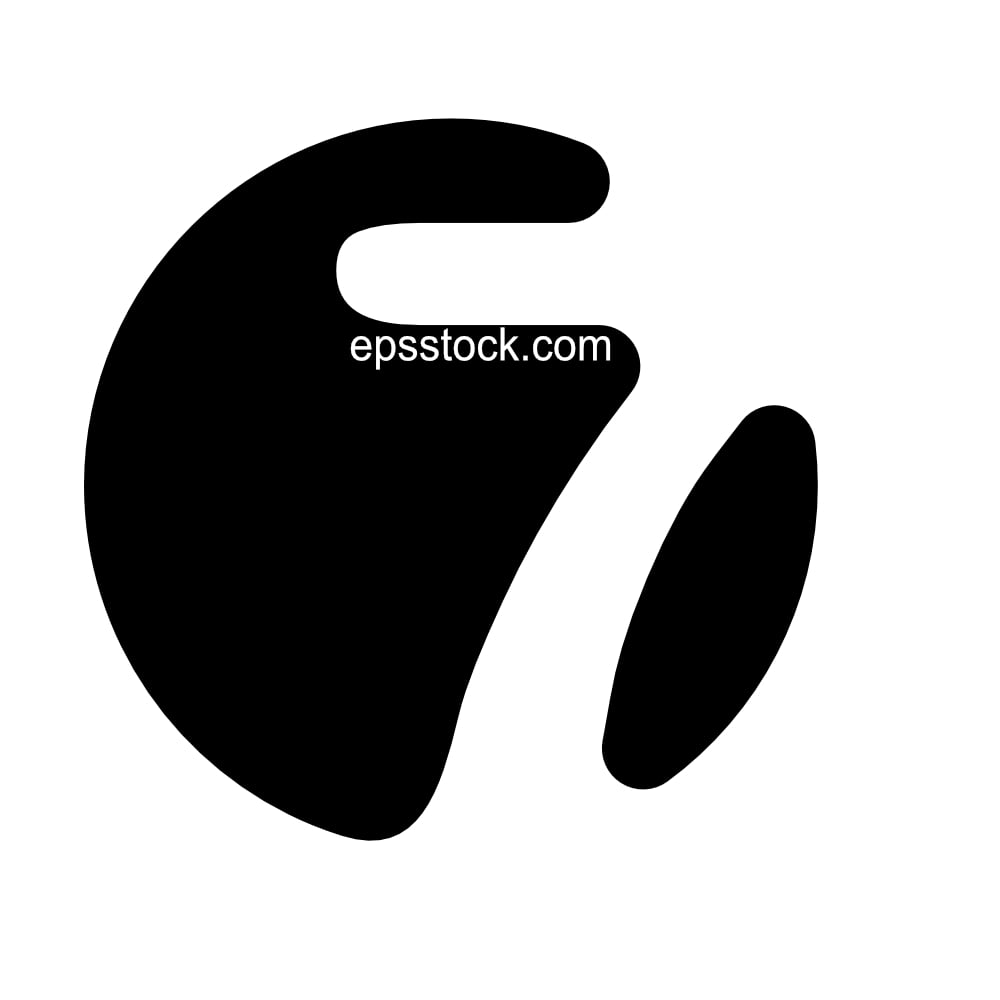 number 7 Logo,  black isolated silhouette