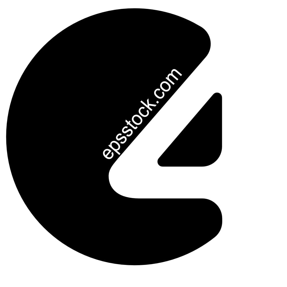 number 4 Logo,  black isolated silhouette