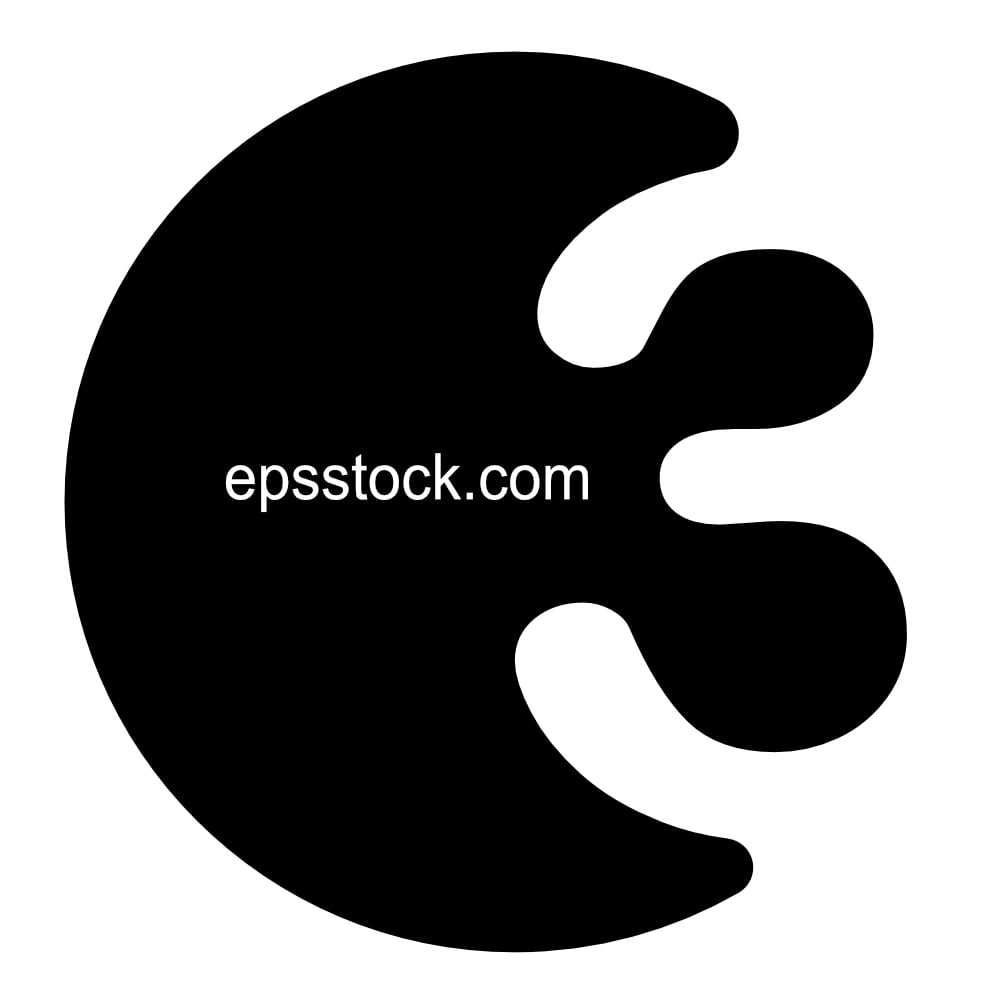 number 3 Logo,  black isolated silhouette