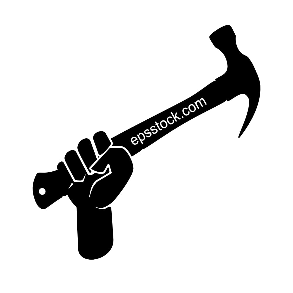 man's hand holding hammer