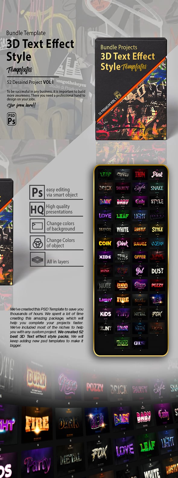 Download Mega Bundles PSD Text Effect