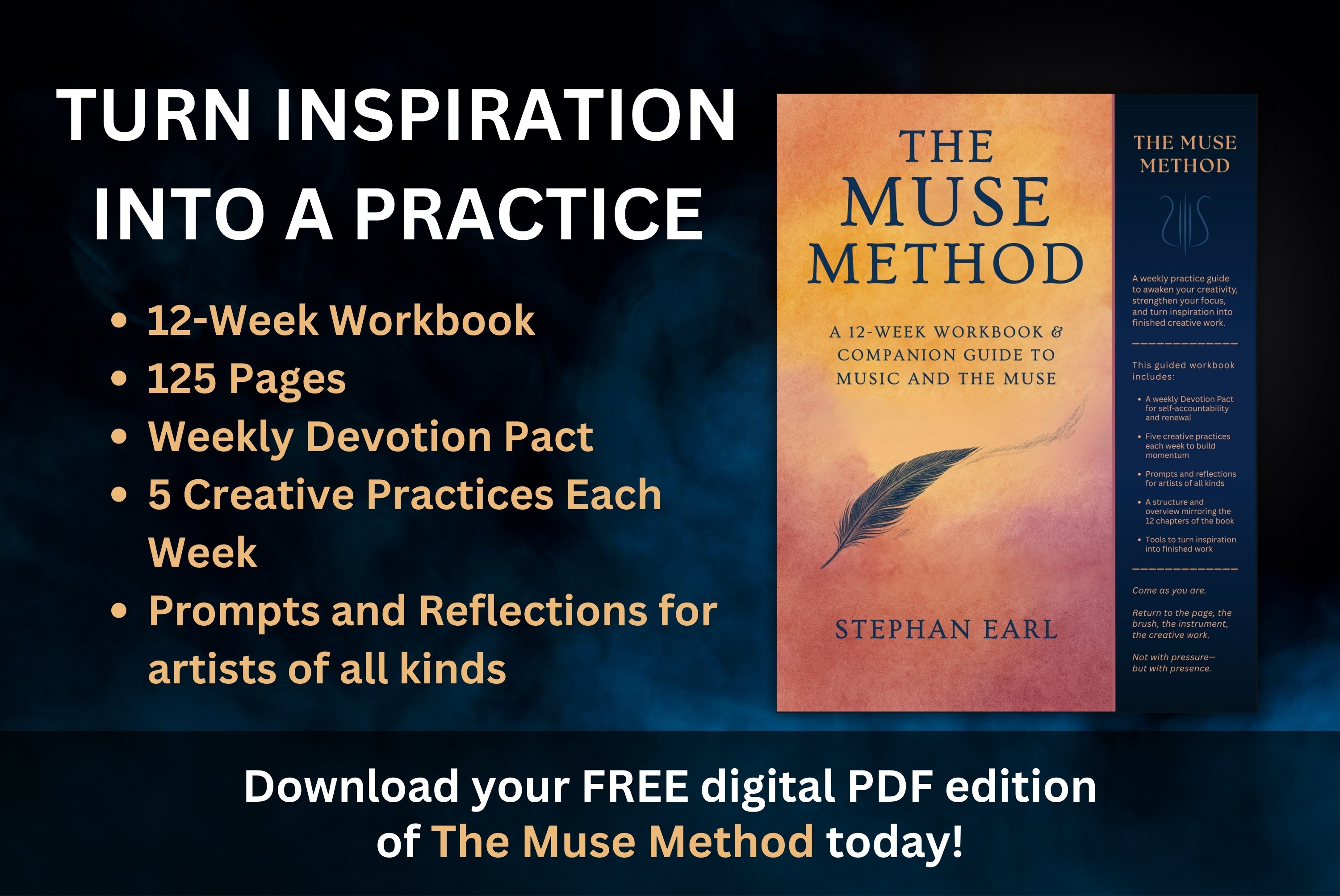 The Muse Method companion workbook guide to Music and the Muse