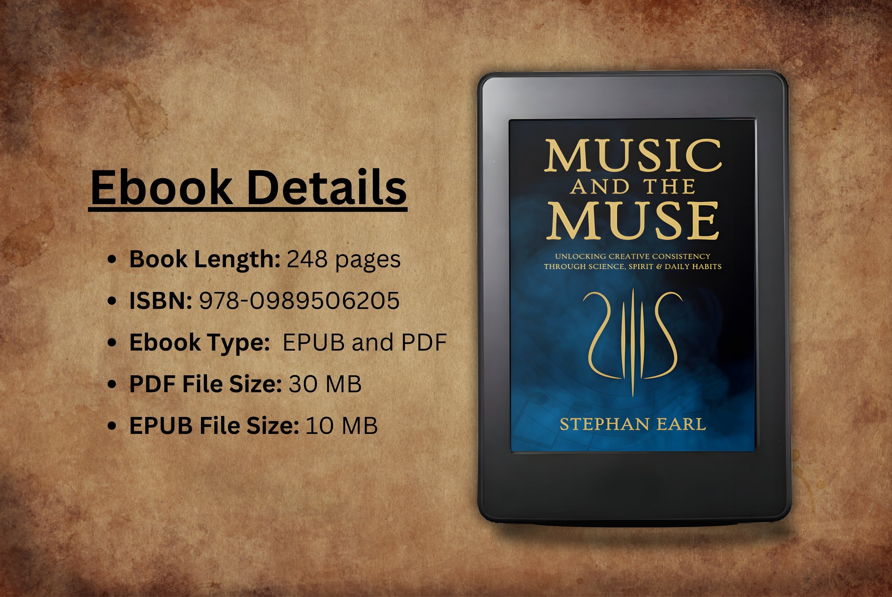 Ebook, and Kndle details for Music and the Muse book by Stephan Earl