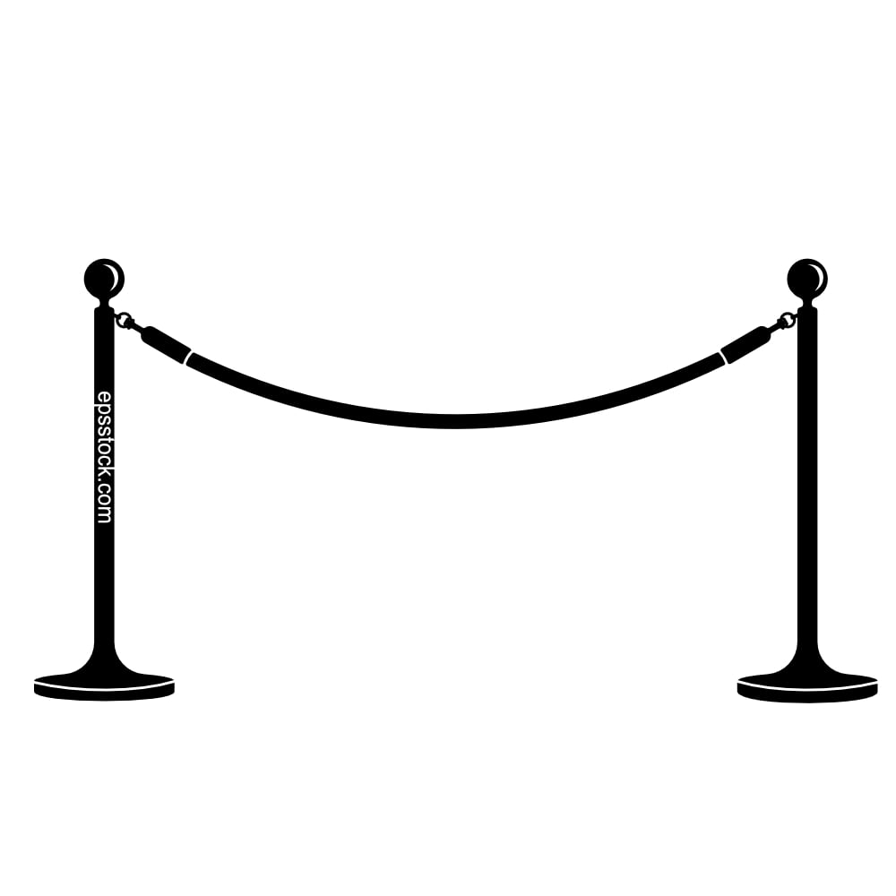 barricade with  rope