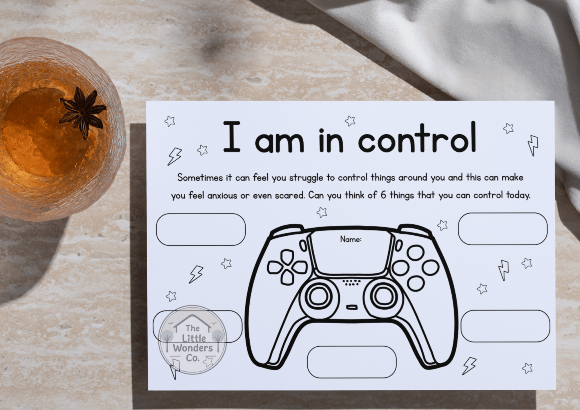 I Am In Control- Printable Sheet for Kids - Payhip