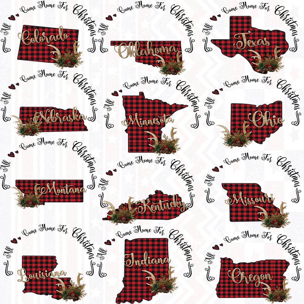 all come home for christmas, christmas state png, us states christmas design, home for holidays png, christmas sublimation bundle, festive state map, holiday clipart png, state christmas t-shirt, christmas mug design, usa christmas png, christmas state ou