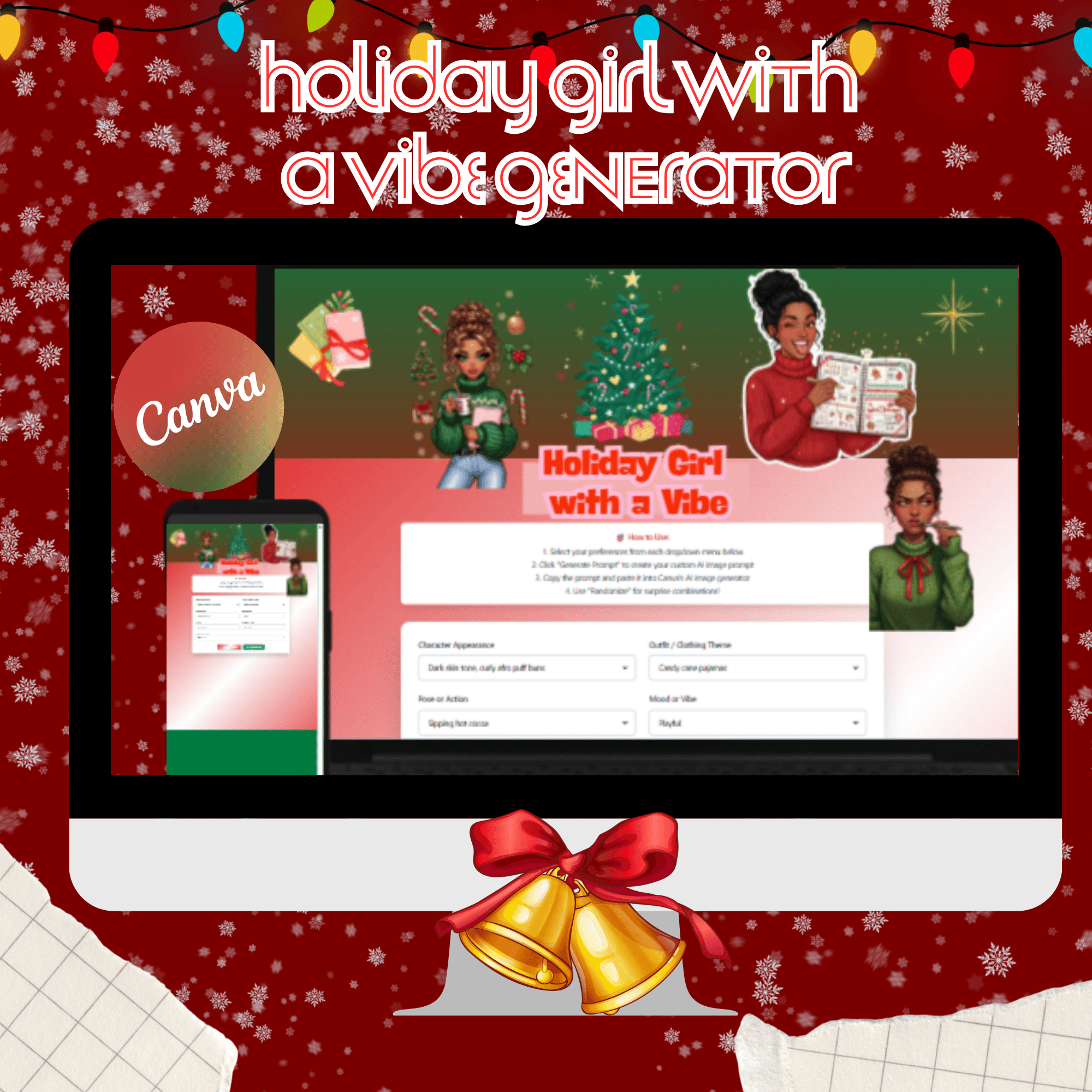 Holiday Generator Holiday Girl with Vibe Generator -Limited Time ONLY! - Payhip